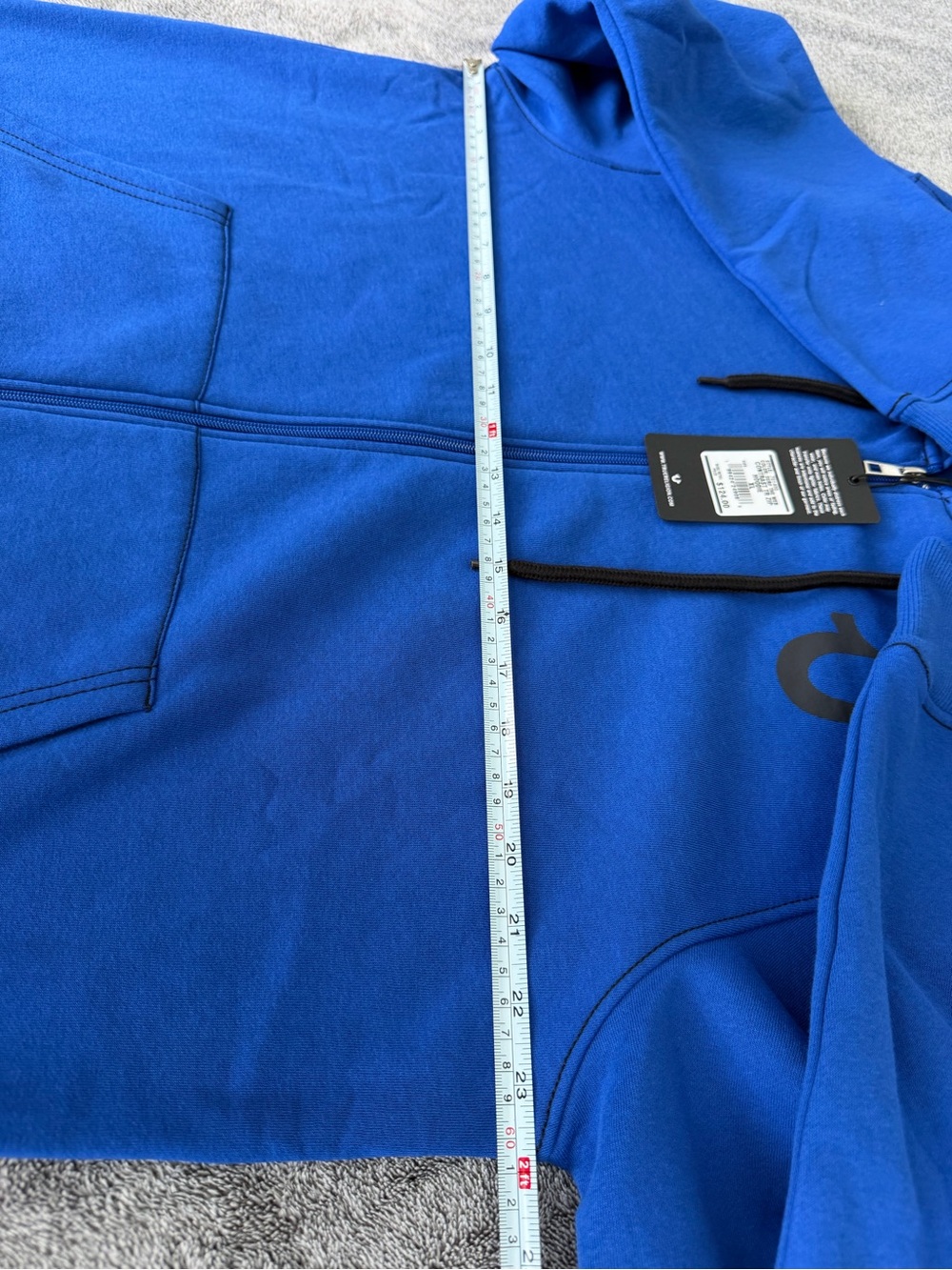 True Religion Royal Blue Zip-Up Hoodie with Logo Back - Picture 5 of 8
